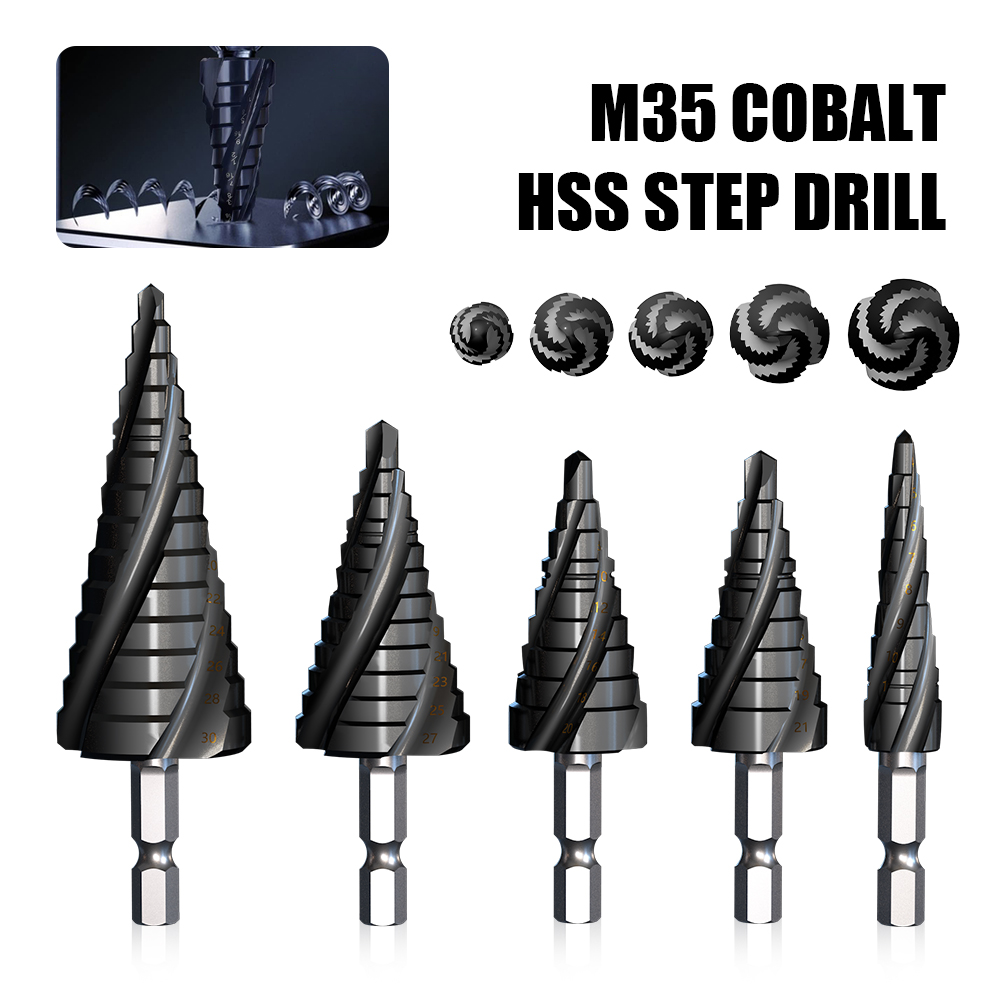 Power Tools Kobalt - Ступенчатое сверло M35 Cobalt с 4