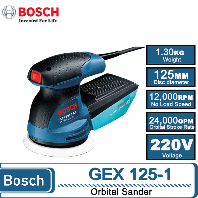 BOSCH GEX 125-1AE 220В Эксцент – обзор и цена Power Tools Sander